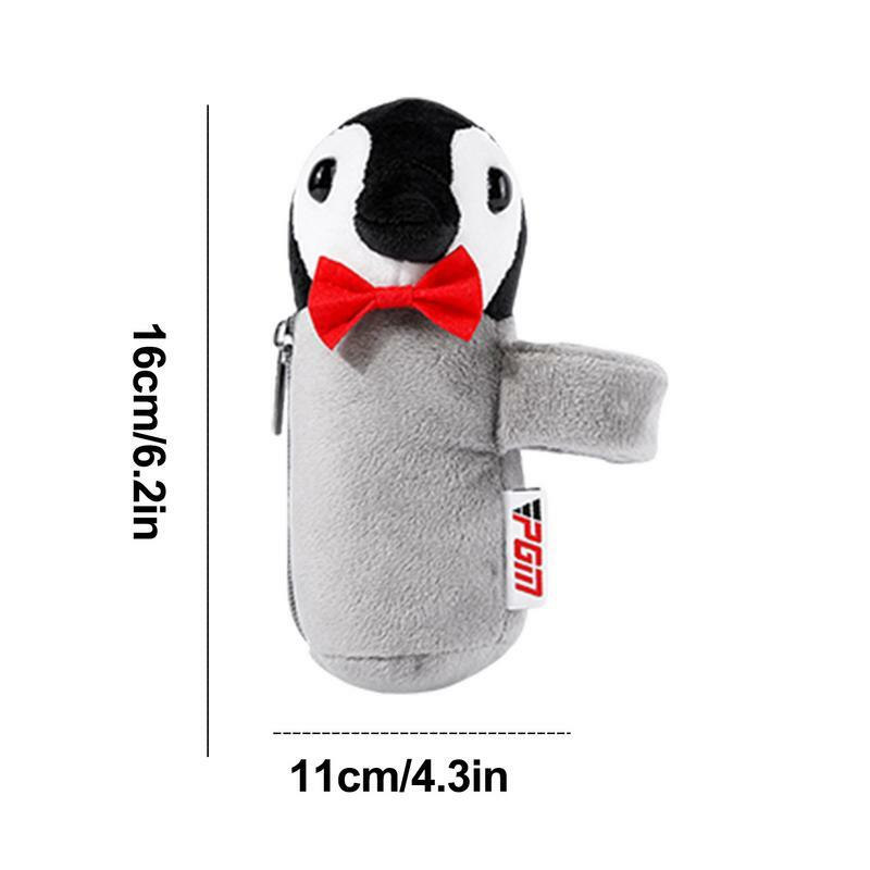 Bolsa de Golf con cremallera en forma de pingüino, organizador portátil de objetos de valor duraderos