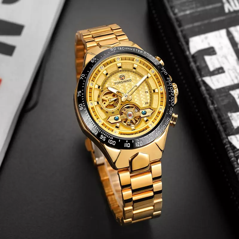 Orologio da uomo Top Brand automatico meccanico cinturino calendario moda classico Business Casual orologi da polso