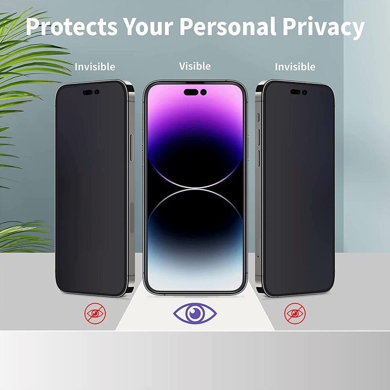Cubierta completa de vidrio templado antiespía para iPhone 11 12 13 PRO MAX, Protector de pantalla de vidrio de privacidad para iPhone 14 Pro Plus XS Max XR