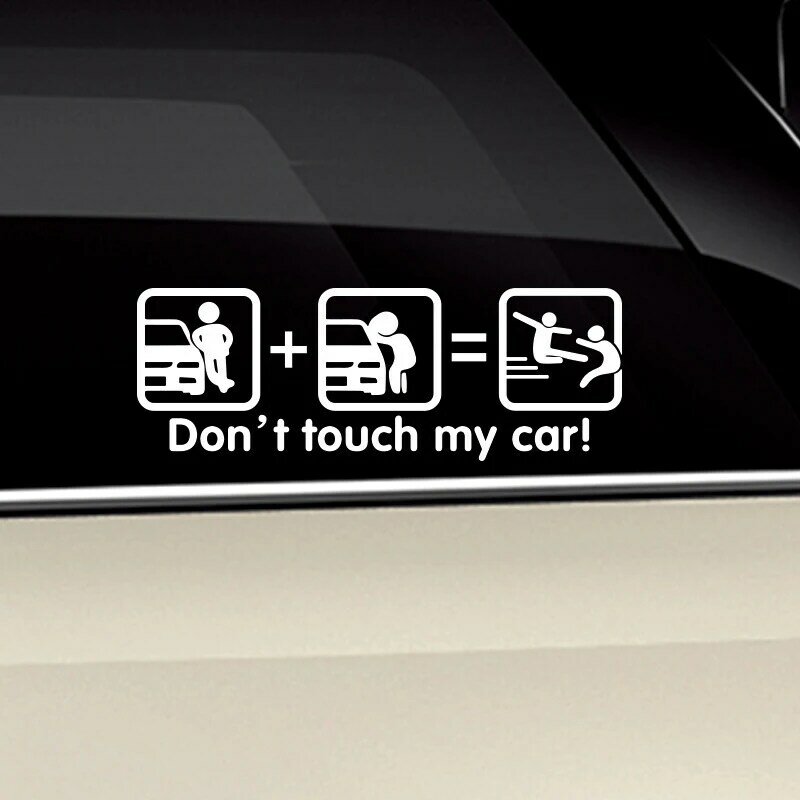 Nie dotykaj naklejek na okno zderzaka naklejka na samochód winylowa tablica naścienna znak ostrzegawczy naklejki dla samochodów ciężarowych motocyklowych pojazdów samochodowych