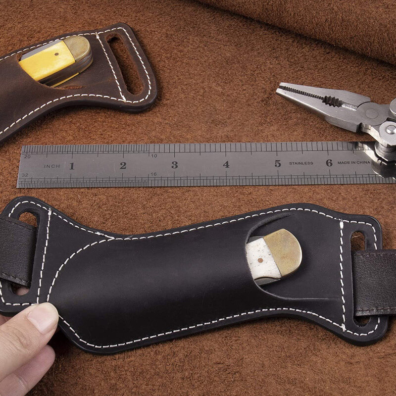 EDC-Gaine en cuir pour couteau pliant Electrolux, étui de ceinture pour couteau de poche