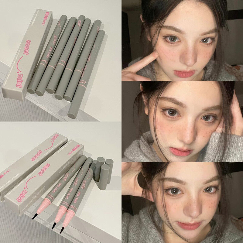 3-kolorowy, długotrwały kret do makijażu, niełatwy do rozmazania twarzy koreańskie kosmetyki naturalny lekki ołówek do twarzy