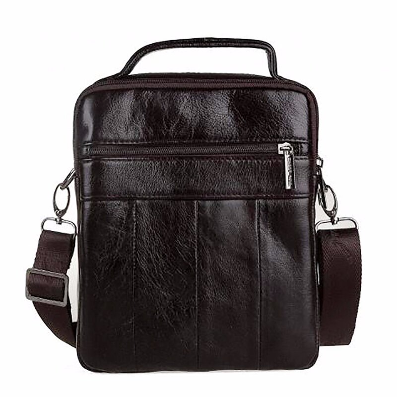 Bolsa Crossbody de couro genuíno para homens, bolsa de ombro mensageiro, bolsa de couro comercial de alta qualidade, sacos de viagem casuais