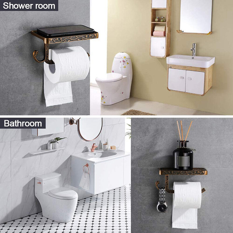 Toiletten papier halter mit Handy halter Wand halter Rollen halter Wand montage Bad zubehör