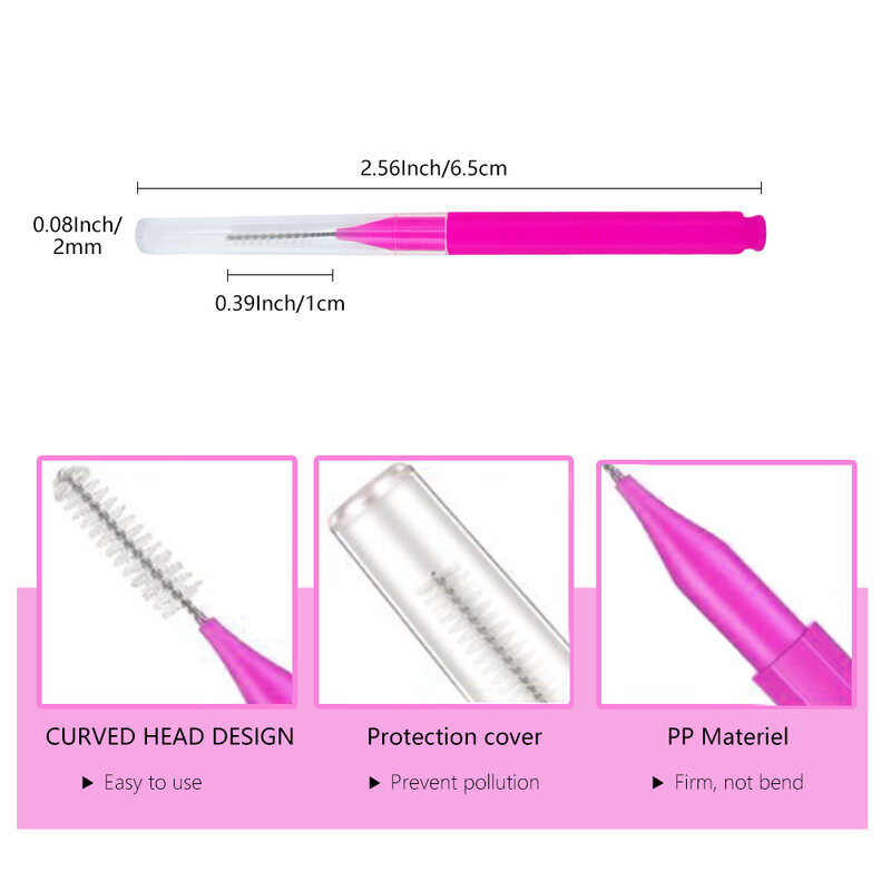 5/10/50PCS Mini Eyebrow Brush Brow Perm Brush Disposable Brow Lifting Brush Bendable Micro Eyelash Brush  Applicator Makeup Tool