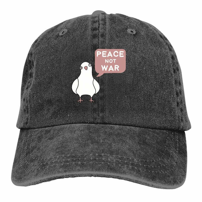 قبعة شمس صيفية من أجل السلام ، وليس الحرب ، قبعات هيب هوب ، قبعة رعاة البقر بحمامة السلام ، قبعات بلغت الذروة