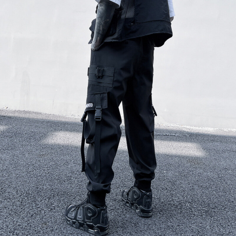 Pantalones Cargo con múltiples bolsillos para hombre, ropa de calle, estilo Punk, táctico, Y2K, Otoño, 2024