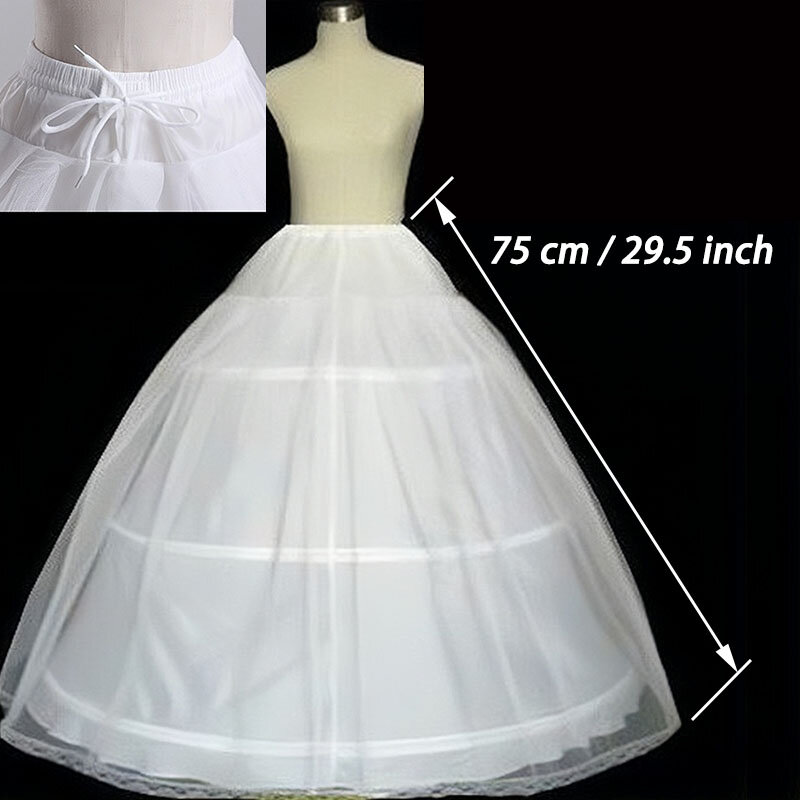 2 Hoops A-line Petticoat Underskirt Crinoline Slip untuk anak-anak bunga gaun wanita gaun pernikahan