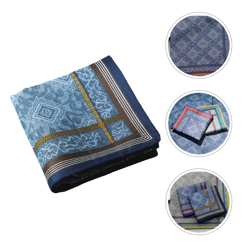 Men's Handkerchief Handkerchiefs for Vintage Ladies Soft Pocket Embroidery Cotton Man Bridal Shower Gift