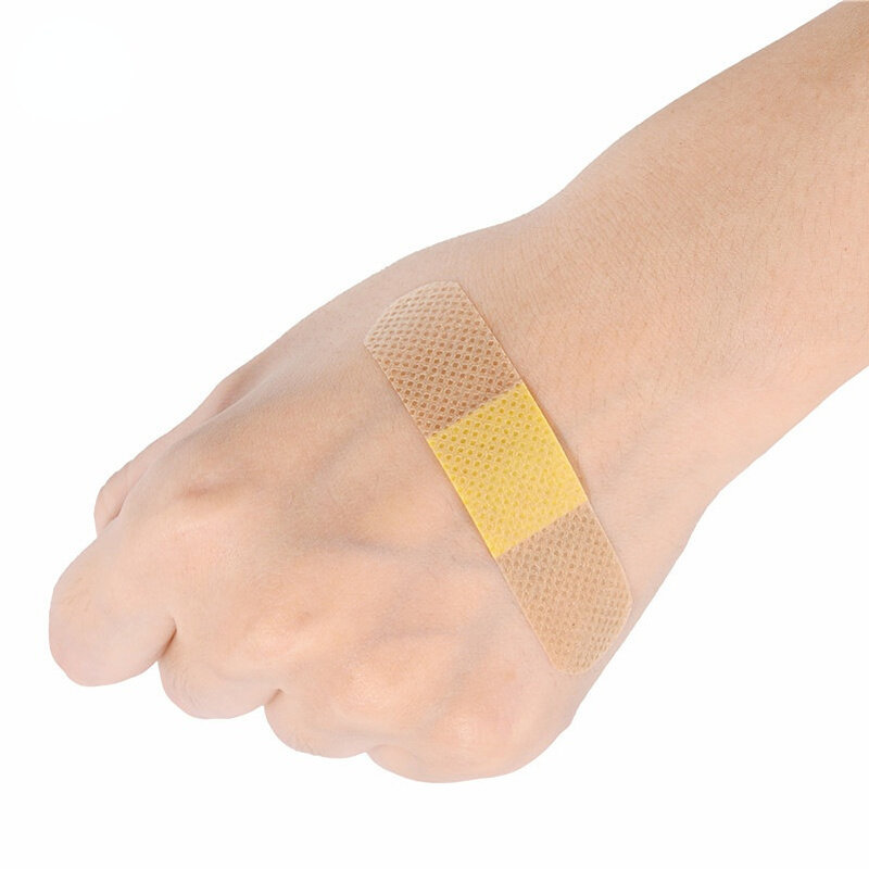 100pcs/pack Nonwovens Wound Patch Breathable Band Aid for Travel Camping Plasters First Aid Adhesive Bandages Medical Skin Tape