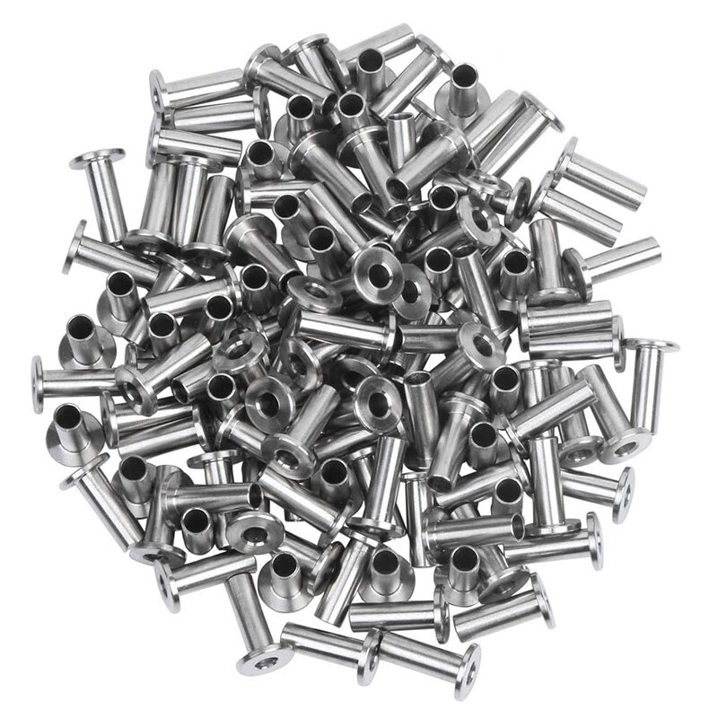 Fundas protectoras de acero inoxidable para barandilla de Cable, 60 piezas, 1/8 pulgadas, T316