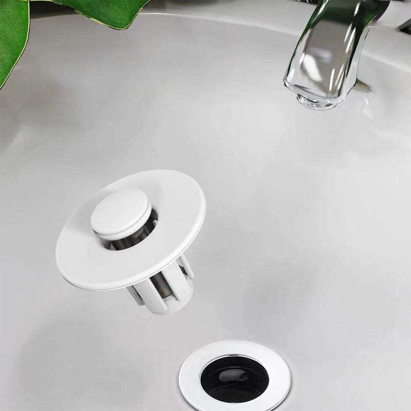 Universal 2 In 1 Bathroom Sink Drain Stopper Stainless Steel Bounce Drain Plugs Sink Strainer Bathtub Stopper Bathroom Tools