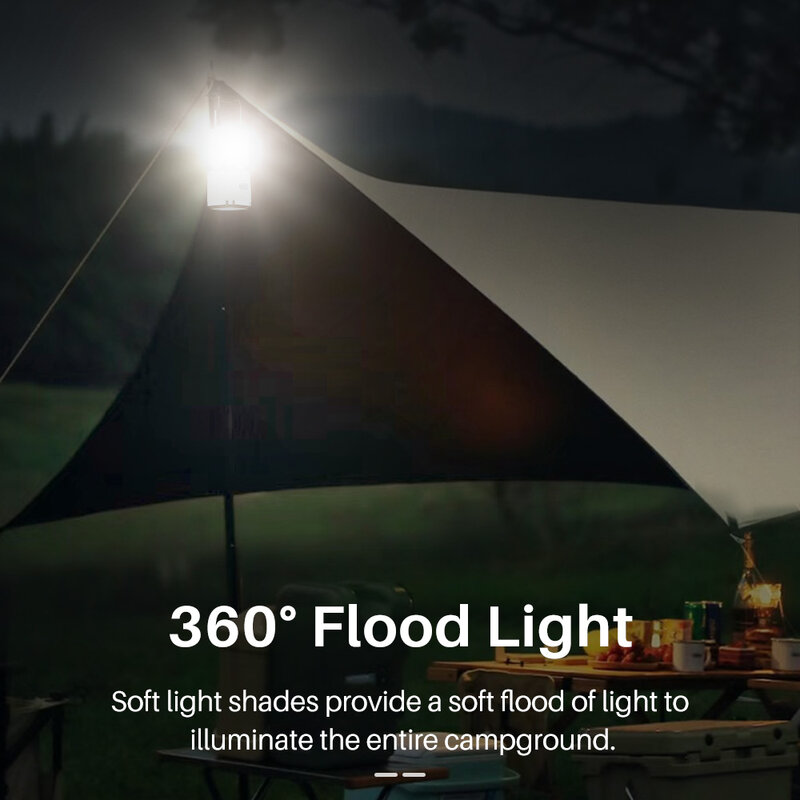 مصباح خيمة معلق محمول من البورويت ، فانوس تخييم قابل لإعادة الشحن ، مقاوم للماء للمشي لمسافات طويلة ، صيد الأسماك ، انقطاع التيار الكهربائي في حالات الطوارئ المنزلية