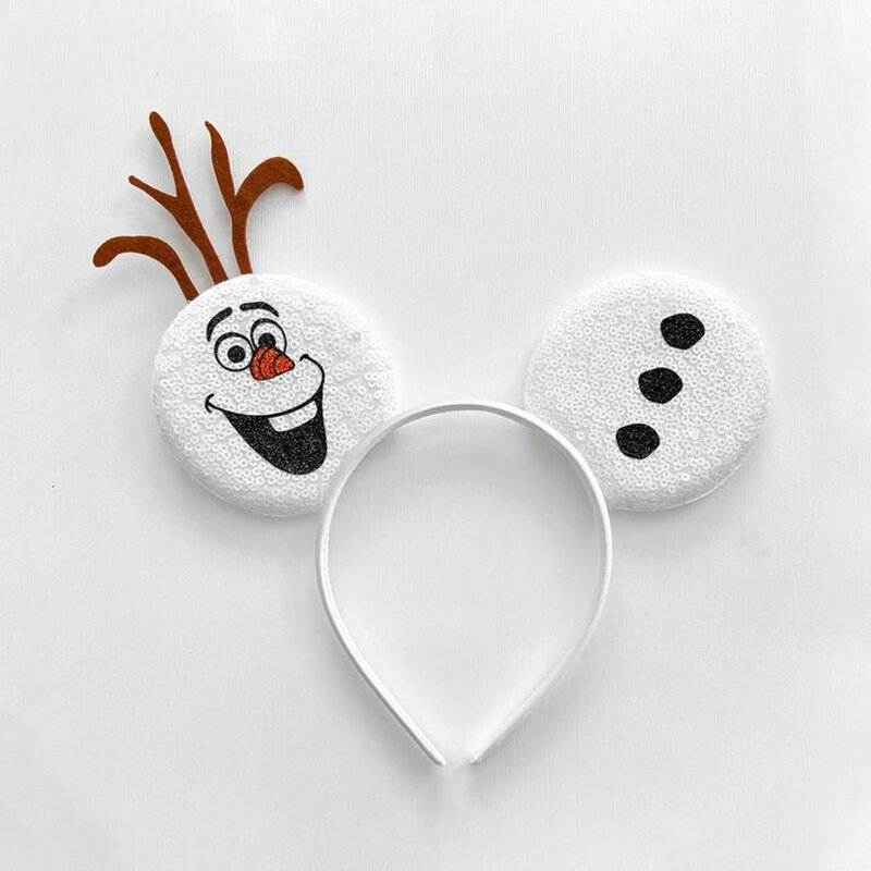 Diadema con orejas de Mickey y Minnie de Disney para niñas y niños, disfraz de Winnie the Pooh con lazo de lentejuelas, regalo de Halloween