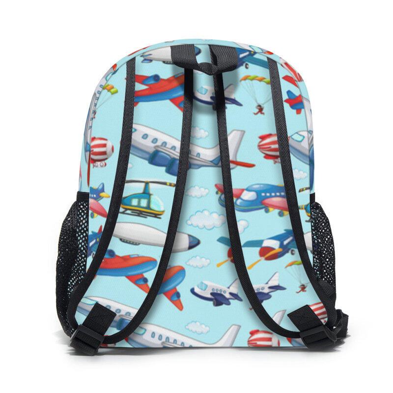 Mochila escolar con patrón de Aircrafts para niños, mochila escolar para niños, bolsa para estudiantes de primaria para niñas y niños