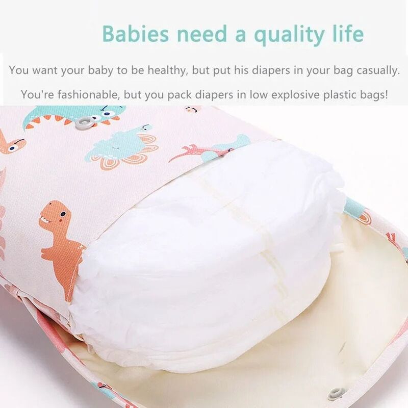 Torba na pieluchy dla niemowląt wielokrotnego użytku przenośna o dużej pojemności wodoodporna torba na pieluchy kreskówka torba do przenoszenia na wyjście