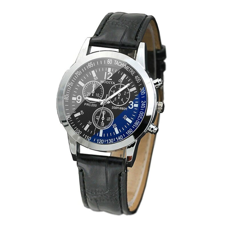 Montre-bracelet d'affaires de luxe pour hommes, bracelet en cuir léger, horloge à quartz, mode masculine
