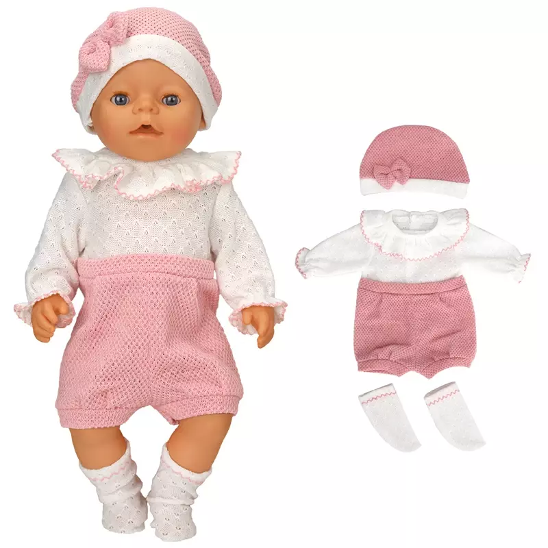 Ubranka dla lalki dla 43cm urodzonych laleczka bobas kurtka ubrania zestaw spodni dla 17 "43cm noworodki dla lalek puchowych dla dzieci