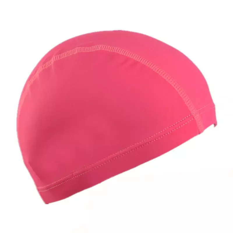 ขนาดฟรีหมวกว่ายน้ำสำหรับผู้ชายผู้หญิงไนลอนยืดหยุ่นป้องกันหูผมยาวสระว่ายน้ำหมวก Ultrathin หมวกอาบน้ำ
