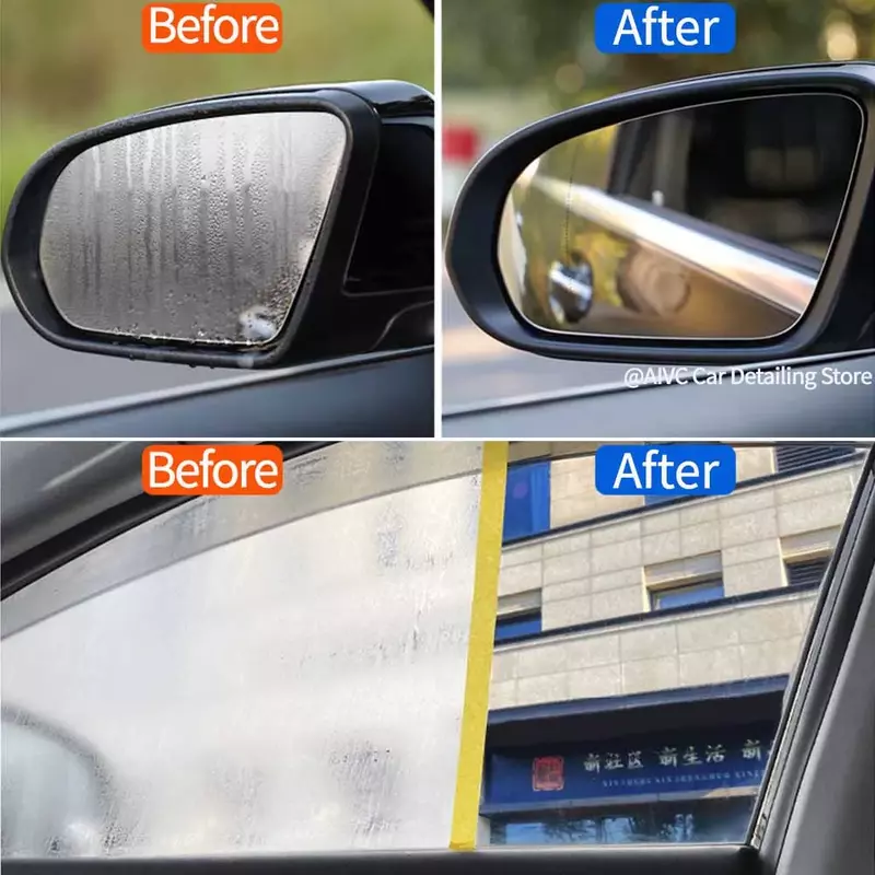 Spray de revêtement anti-buée pour pare-brise intérieur de voiture, verre, longue durée, empêche la buée, vision claire, miroir anti-buée propre, hiver