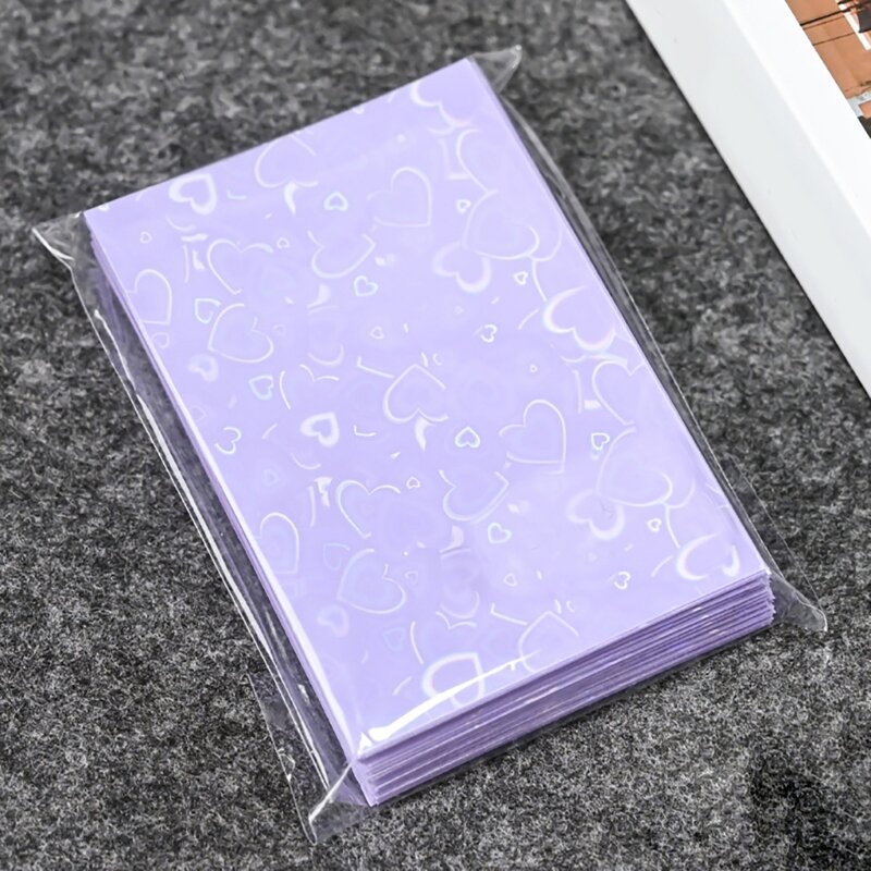 Couverture carte anti-poussière, 50 pièces, manchons cartes holographiques, protection pour petites cartes H58D