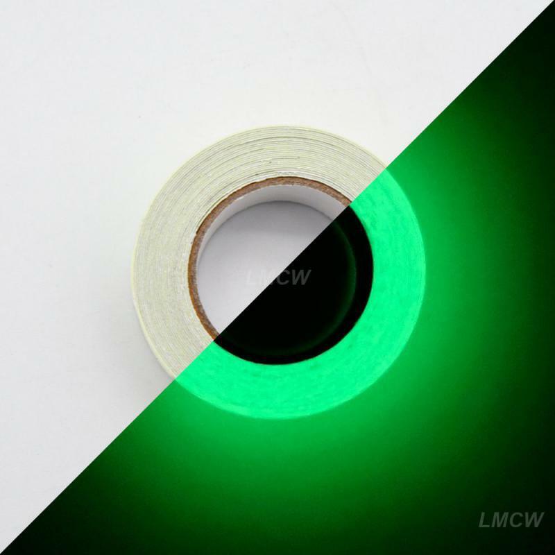 1 pz fluorescente adesivo ornamentale luminoso di sicurezza luminoso avvertimento luce adesivo conveniente avvertimento