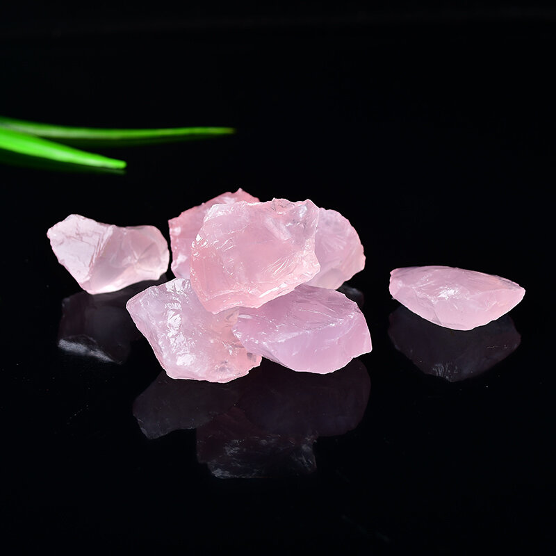 100g rosa quartzo pedras naturais áspera cura cristais minerais Raw aquário ornamentos para decoração Home acessórios