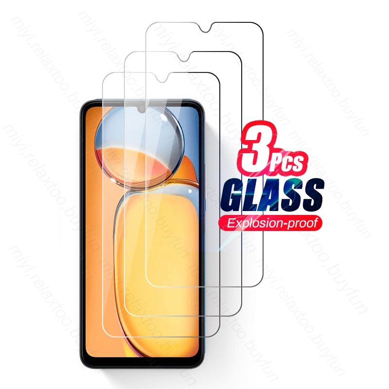 Redmi13C 4G Glass 3PCS Tempered Glass For Redmi 13C 4G 9H Premium Screen Protector Film Readmi Redmy Radmi Redmei 12C 10C 9C NFC