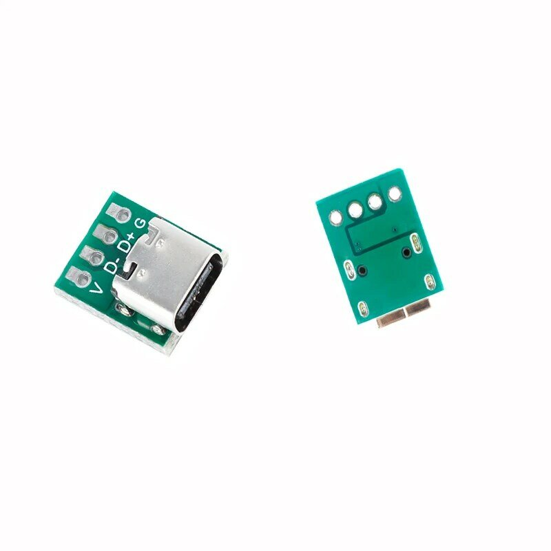 10Pcs Usb 3.1 Type C Connector 16 Pin Test Pcb Board Adapter 16 P Connector Socket Voor Data Draad kabel Overdracht Vrouwelijke 2.54Mm