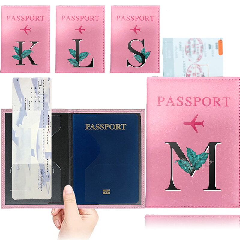 Flugzeug Pass Abdeckung Frauen Männer Reise Pass Fall UV-Druck Blatt Serie Pass Brieftasche Geldbörse Mädchen Pässe Inhaber