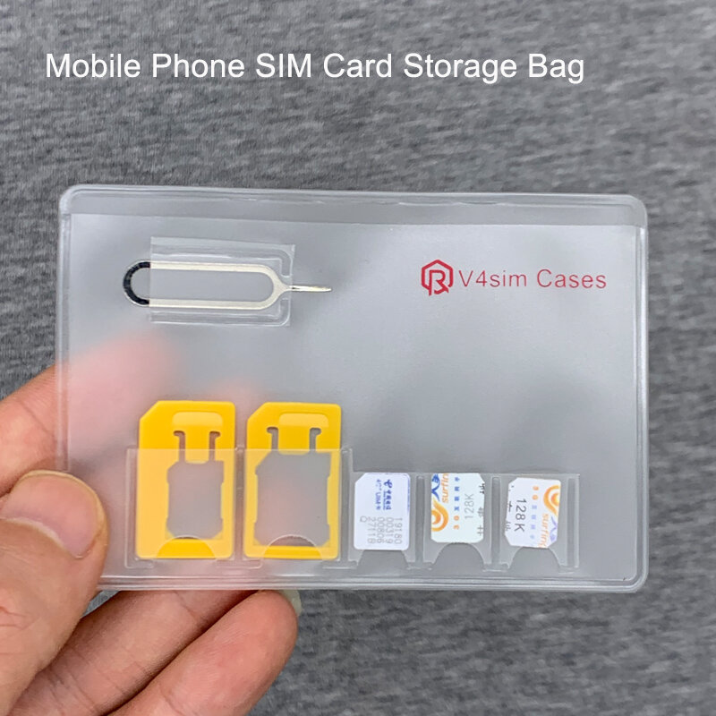 Bolsa de almacenamiento de tarjeta de memoria Nano, soporte Protector de tarjeta SIM portátil, Micro Pin