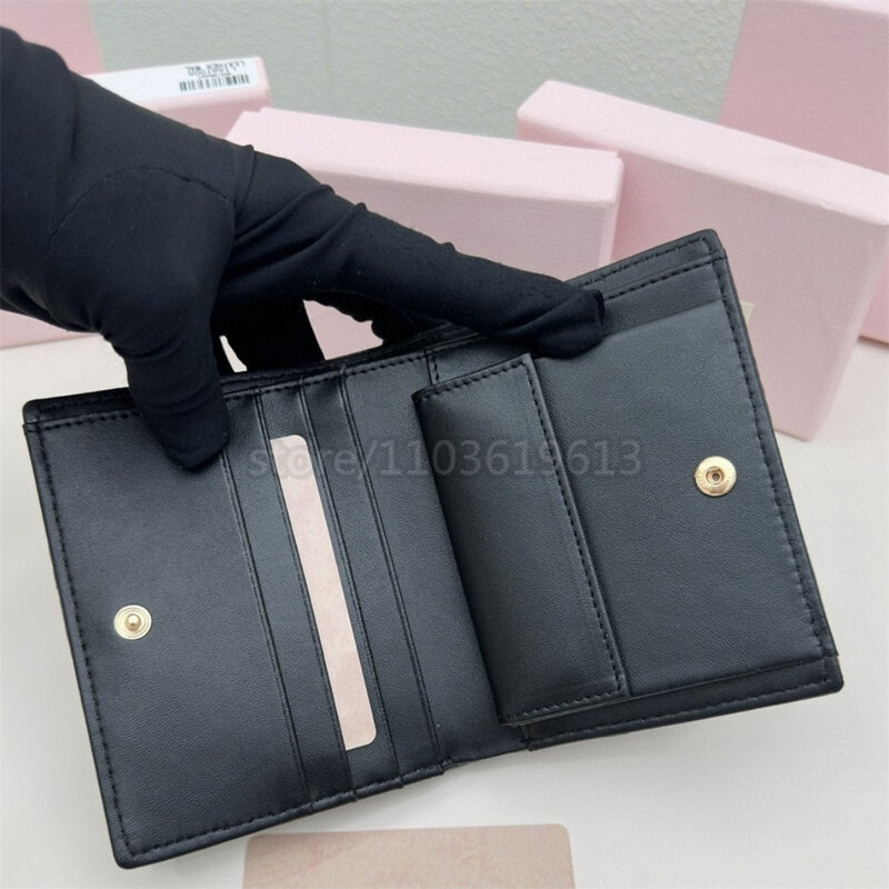 Carteira de cartão pequeno com caixa para mulheres, SlimWallet, bolsa rosa, Kawaii Clutch, design bonito, 739156