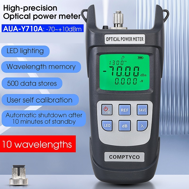 Kit de ferramentas do verificador da fibra de ftth (opcional) AUA-Y710A medidor de potência ótica (opm-70 + + 10dbm) & localizador visual da falha (50/1/10/20/30mw vfl)