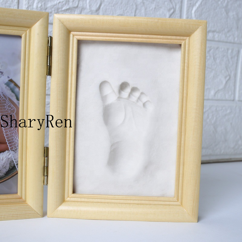 Noworodki ramka na zdjęcia dziecko formy 3D DIY miękka glina Inkpad odcisk dłoni dzieci wykwintne pamiątki odlewania do dekoracji wnętrz