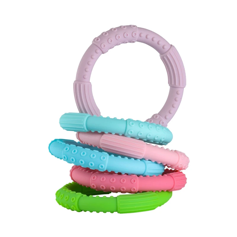 Sensory Chew Necklace Pack Silicone Chew Pendant Training and Development Toys Chew Necklace for Teething Babies Autism Anxiety