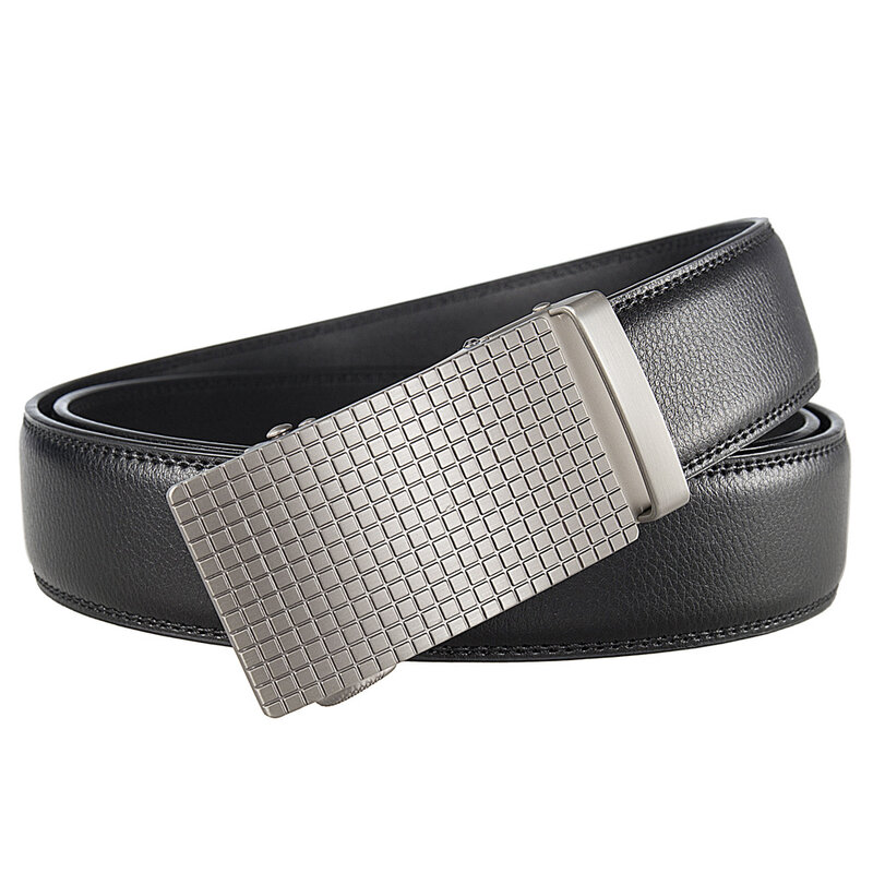 Plyesxale Automatic Buckle Belts For Men Luxury Designer Brand Cowhide Genuine Leather Belt Men Casual cinturon hombre B1529