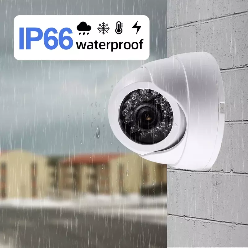 H.265 + 8CH 4K ชุด DVR CCTV ความละเอียดสูงมากระบบกล้องโดม8.0MP ความปลอดภัยในบ้าน IP66กันน้ำชุดเฝ้าระวังวิดีโอ P2P