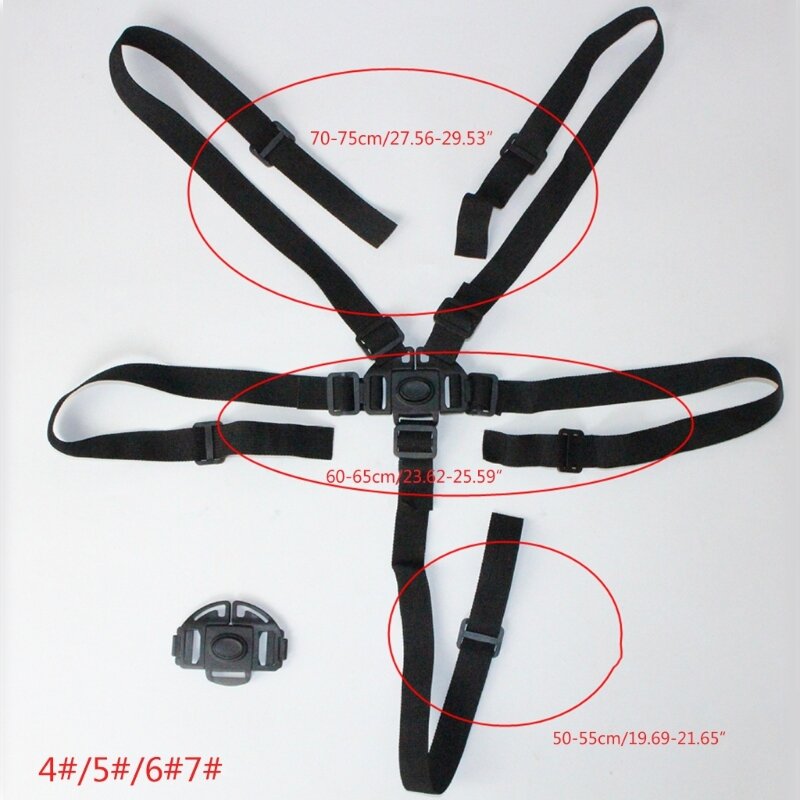Mise à niveau du harnais de sécurité pour enfants ceinture de harnais universelle pour bébé à 5 points pour poussette chaise