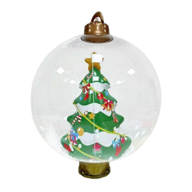 كرة LED شفافة لتزيين عيد الميلاد ، الحلي القابلة للتعبئة ، شجرة عيد الميلاد معلقة الحلي ، هدية من البلاستيك للمنزل ، حفل زفاف ، B T1V6