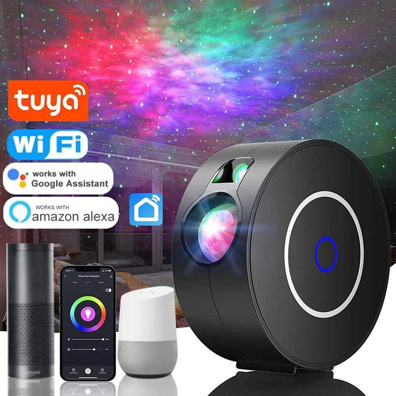 Tuya-Bluetooth接続プロジェクター,銀河,常夜灯,星空,グーグルホームで動作,LED,アプリ