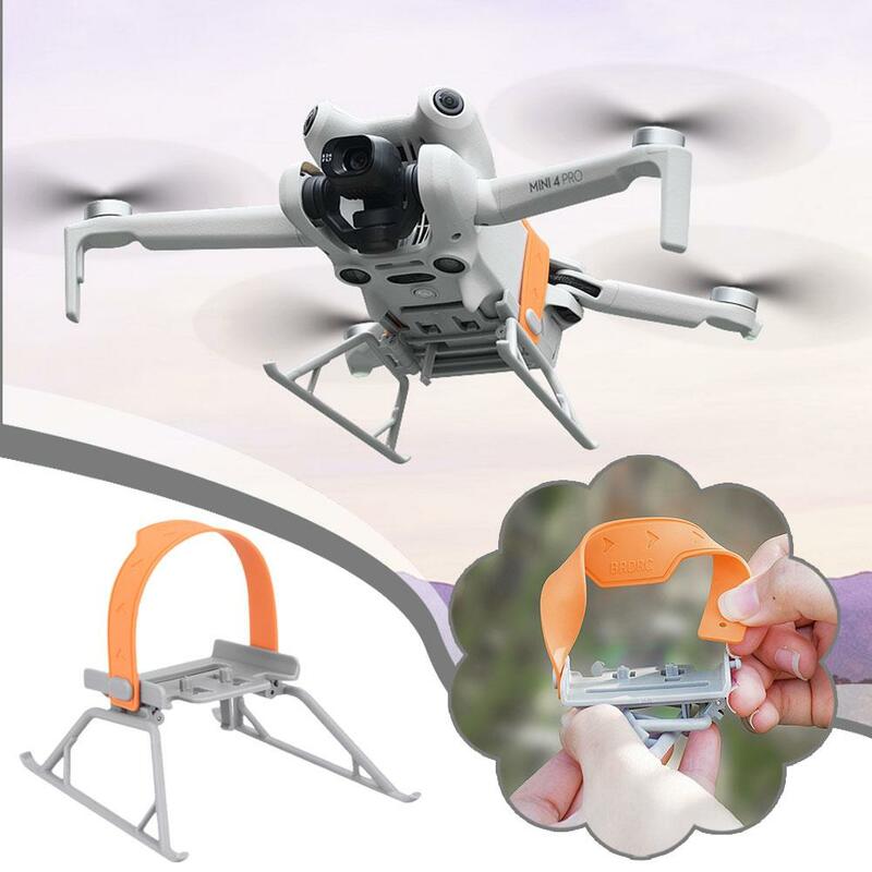 BUDI-Acessórios Dobráveis Drone para Dji Mini 4 Pro, Landing Gear, Stand Holder, Tripé de Alinhamento, Suporte Expandido, Aumento