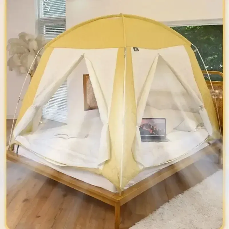 Campeggio all'aperto autunno inverno coperta tenda da letto per uso domestico piega vento e resistenza al freddo addensato adulti e bambini tenere al caldo