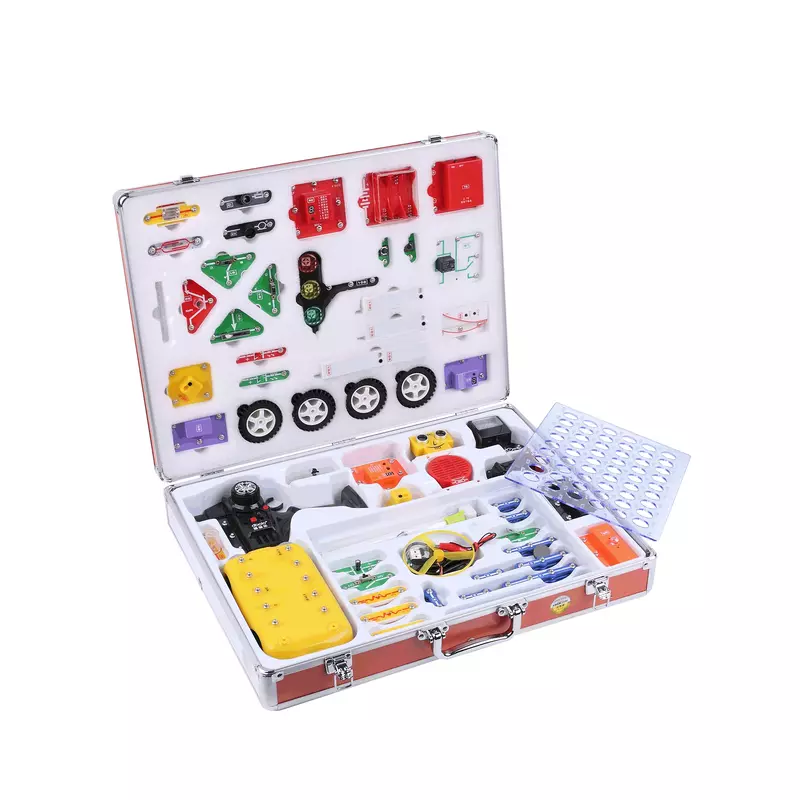 Novelty electronic building block LED and motor toy
