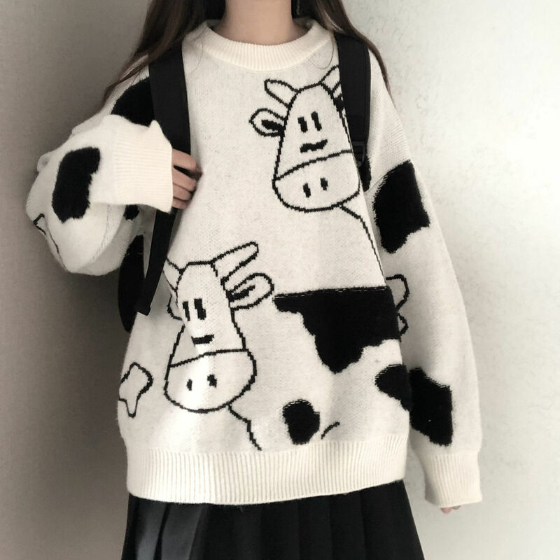 스웨터 풀오버 가을과 겨울 새로운 달콤한 풀오버 스웨터 여학생 한국어 버전 느슨한 야생 스웨터 코트 트렌드 2021