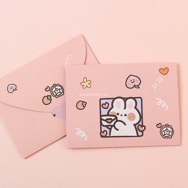 Enveloppe Animal mignon, carte remerciement, carte postale vœux d'anniversaire pliable, livraison directe