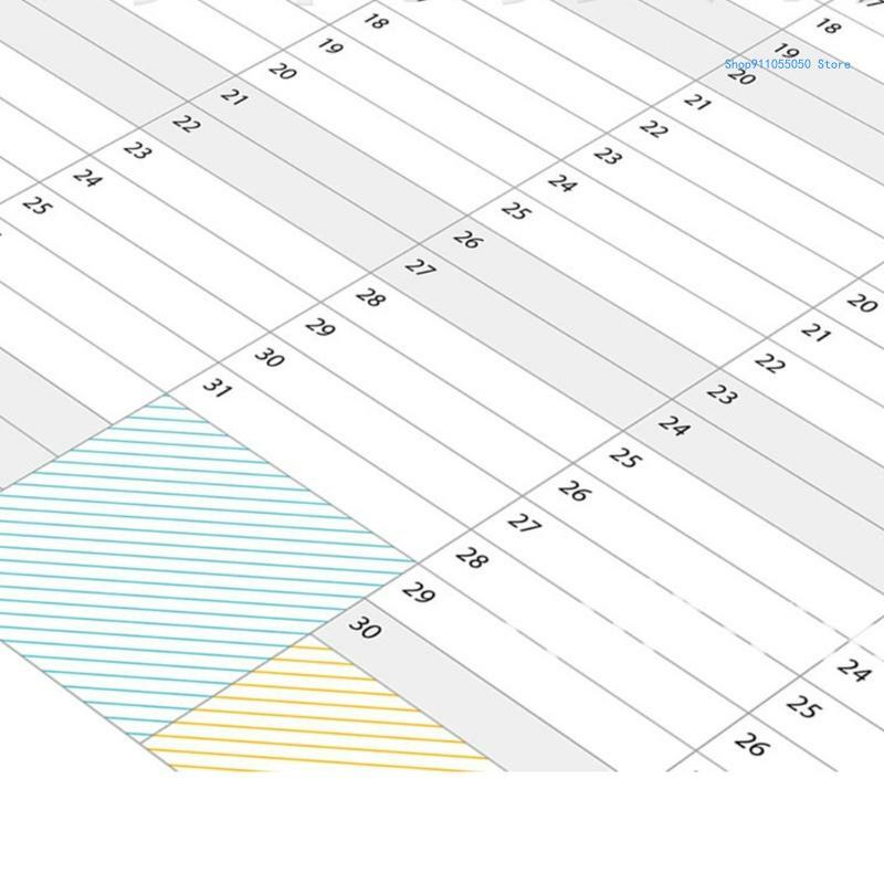 2024 Yearly Calendar Planner 2024 Full Year to View Calendar 50x30cm Wall Calendar runs 1. 2024- 12. 2024. for Home C5AB