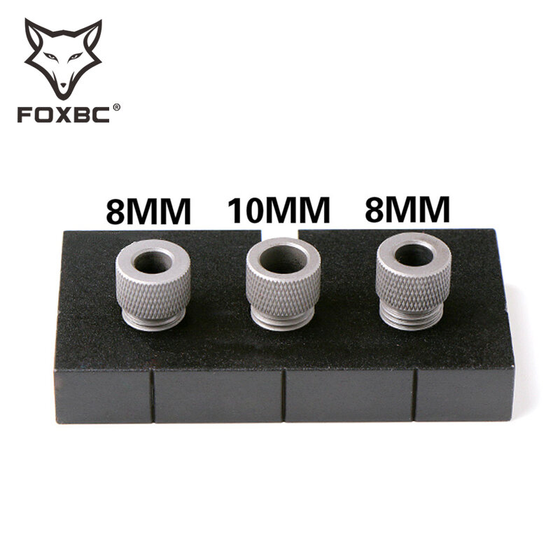 FOXBC-Ajustável Doweling Jig Kit, Carpintaria, Broca, Guia de Bolso, 3 em 1, 8mm, 15mm