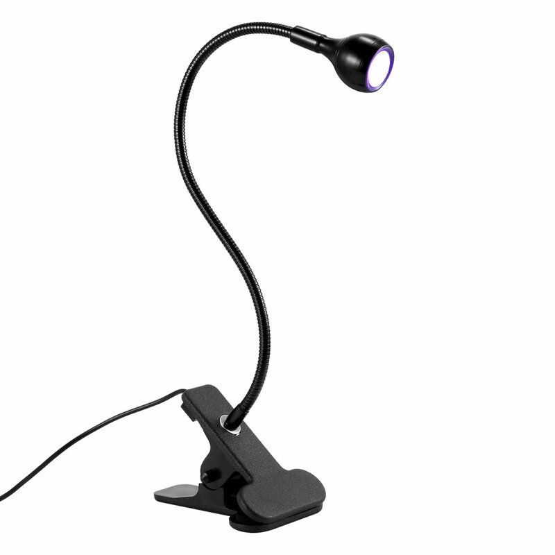 Lámpara de lectura USB de 3W, luz púrpura ultrabrillante, Flexible, plegable, para mesa de escritorio, mesita de noche para Notebook, PC y ordenador
