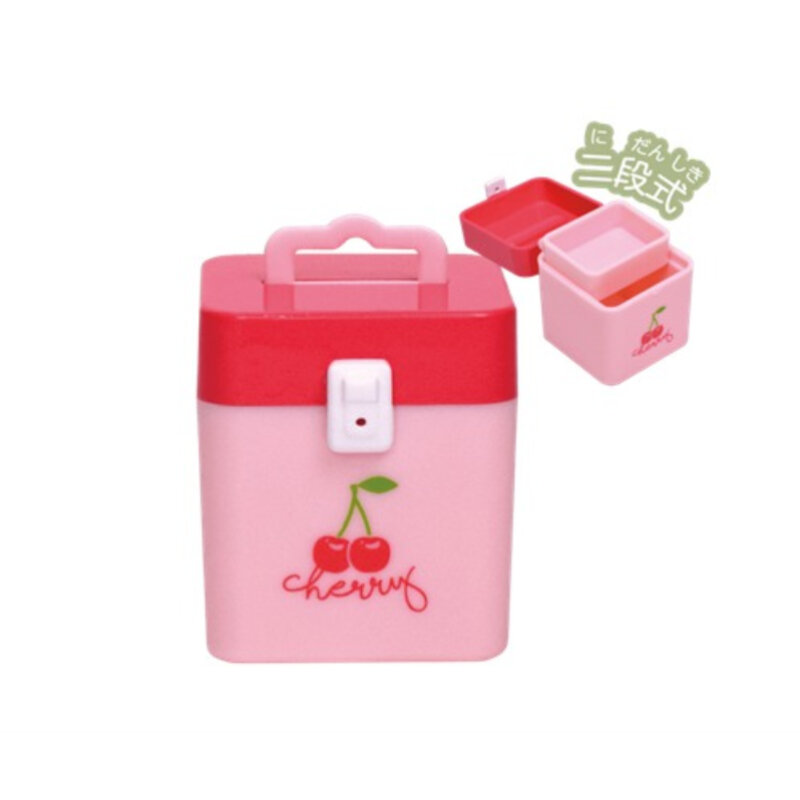EPOCH Gashapon Capsule Toy Cherry Style Cosmetics Box Cosmetic Case Storage Box Miniature Model Table Ornaments Kids Gifts Girls