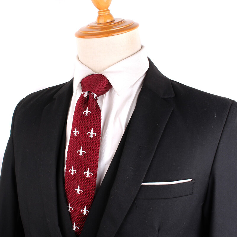 Slim Knitted Neck Ties For Men Women Casual Embroidery Tie Suits Skinny Ties Boy Girls Necktie Gift Groom Neckties For Wedding